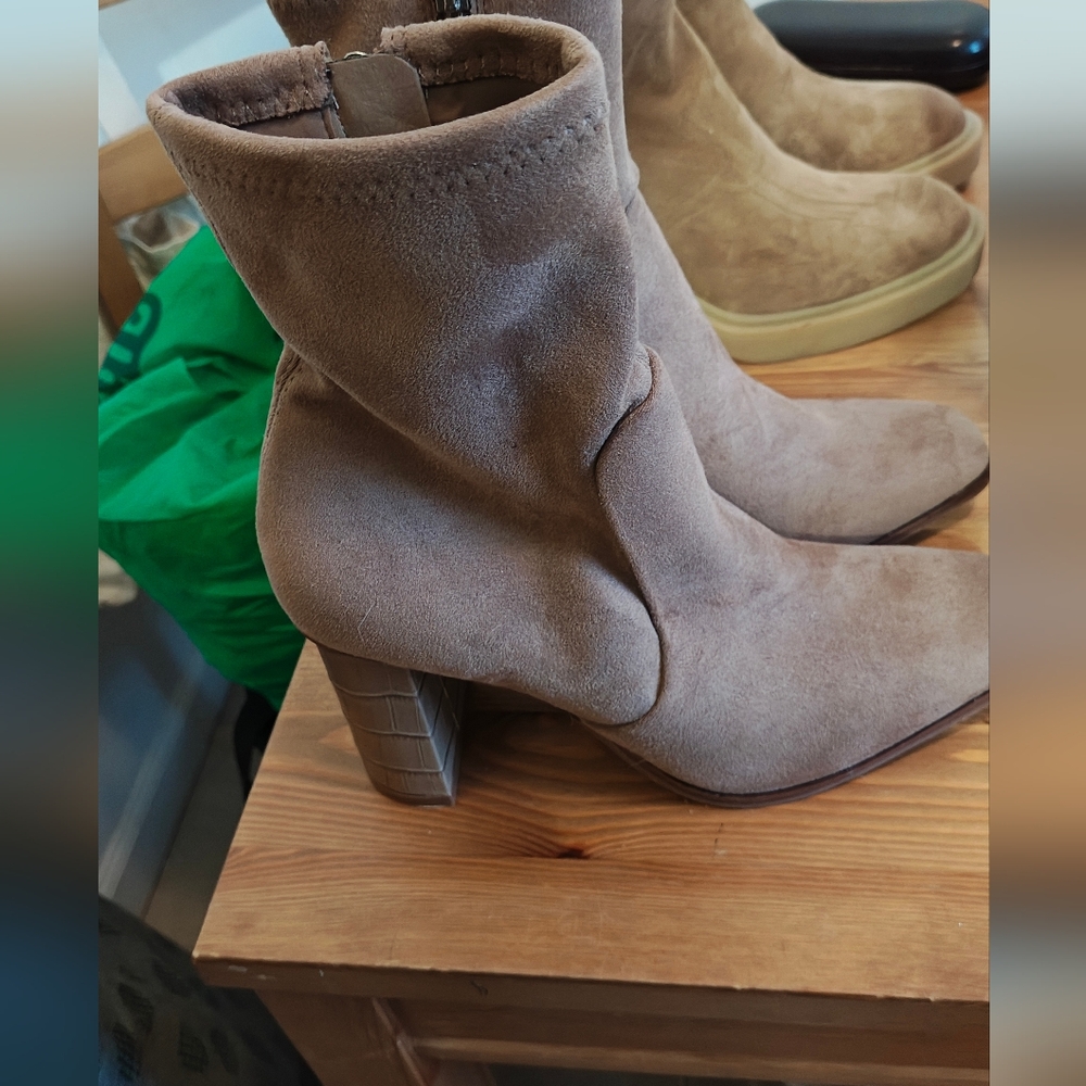 Dolce Vita Tan Suede Heeled Boots